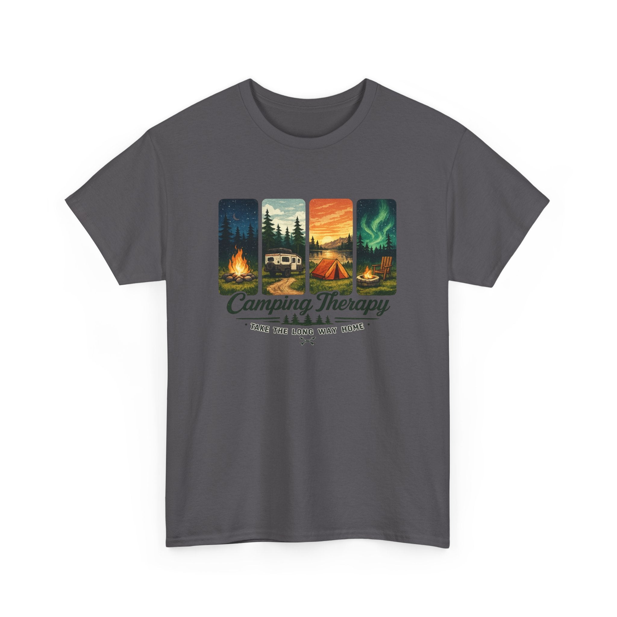 Camping Take the Long Way Home Tee