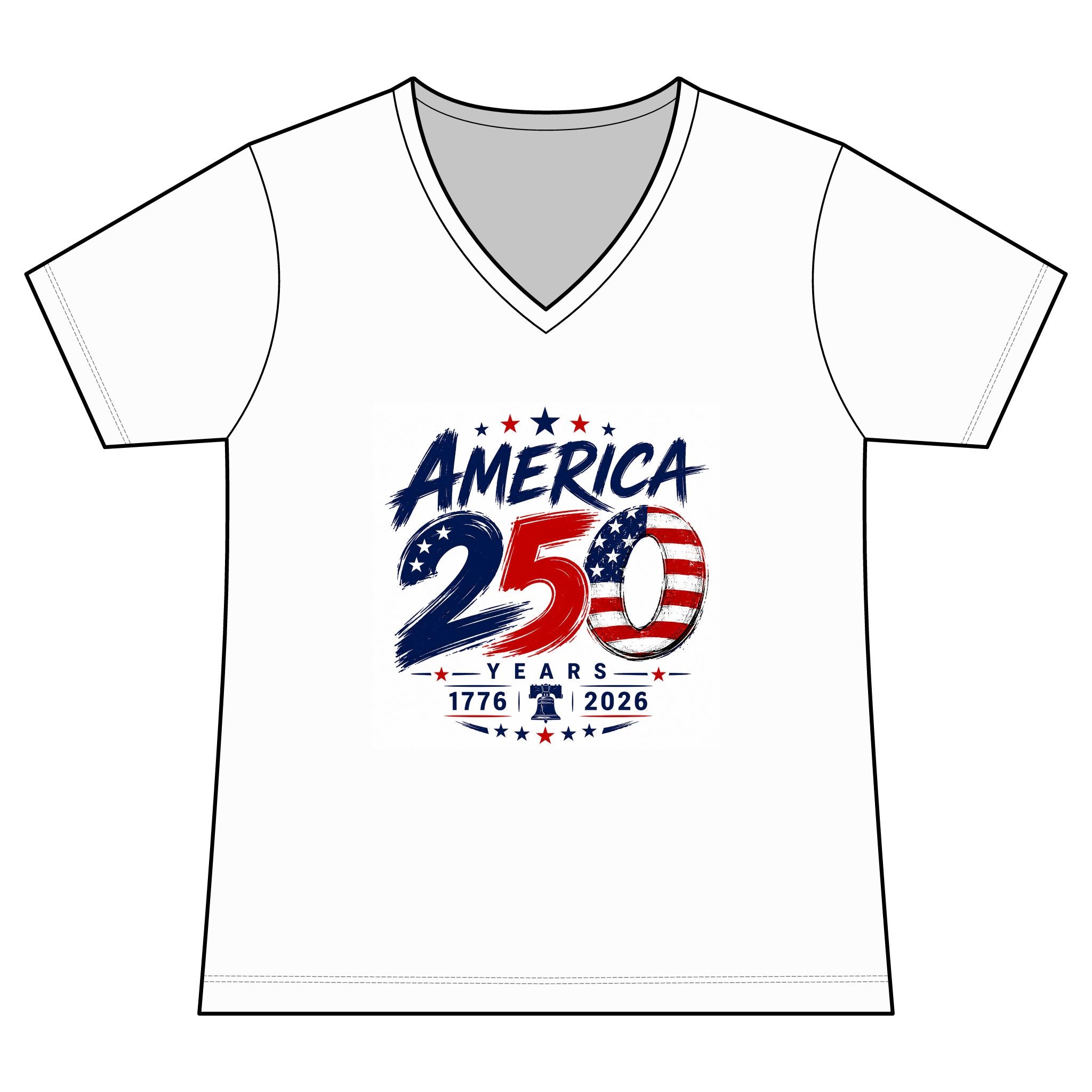 America 250th Anniversary V-Neck Tee