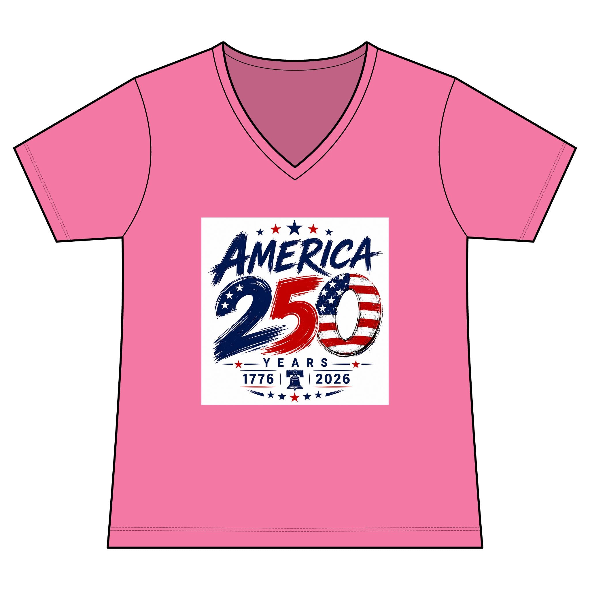 America 250th Anniversary V-Neck Tee