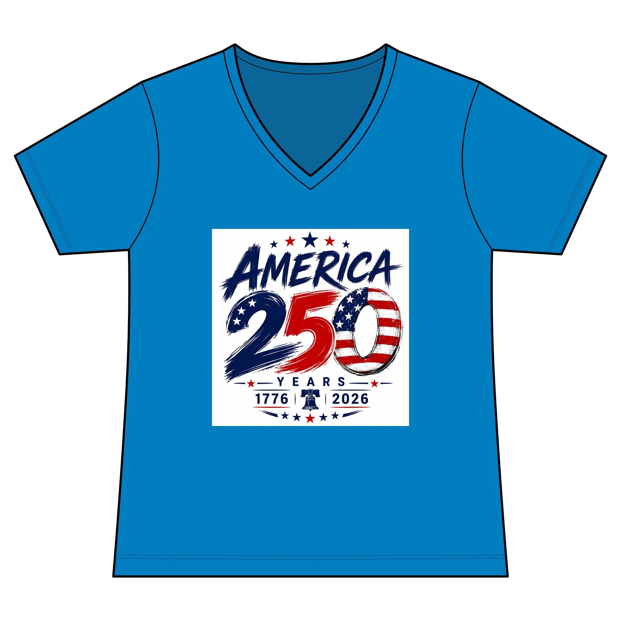 America 250th Anniversary V-Neck Tee