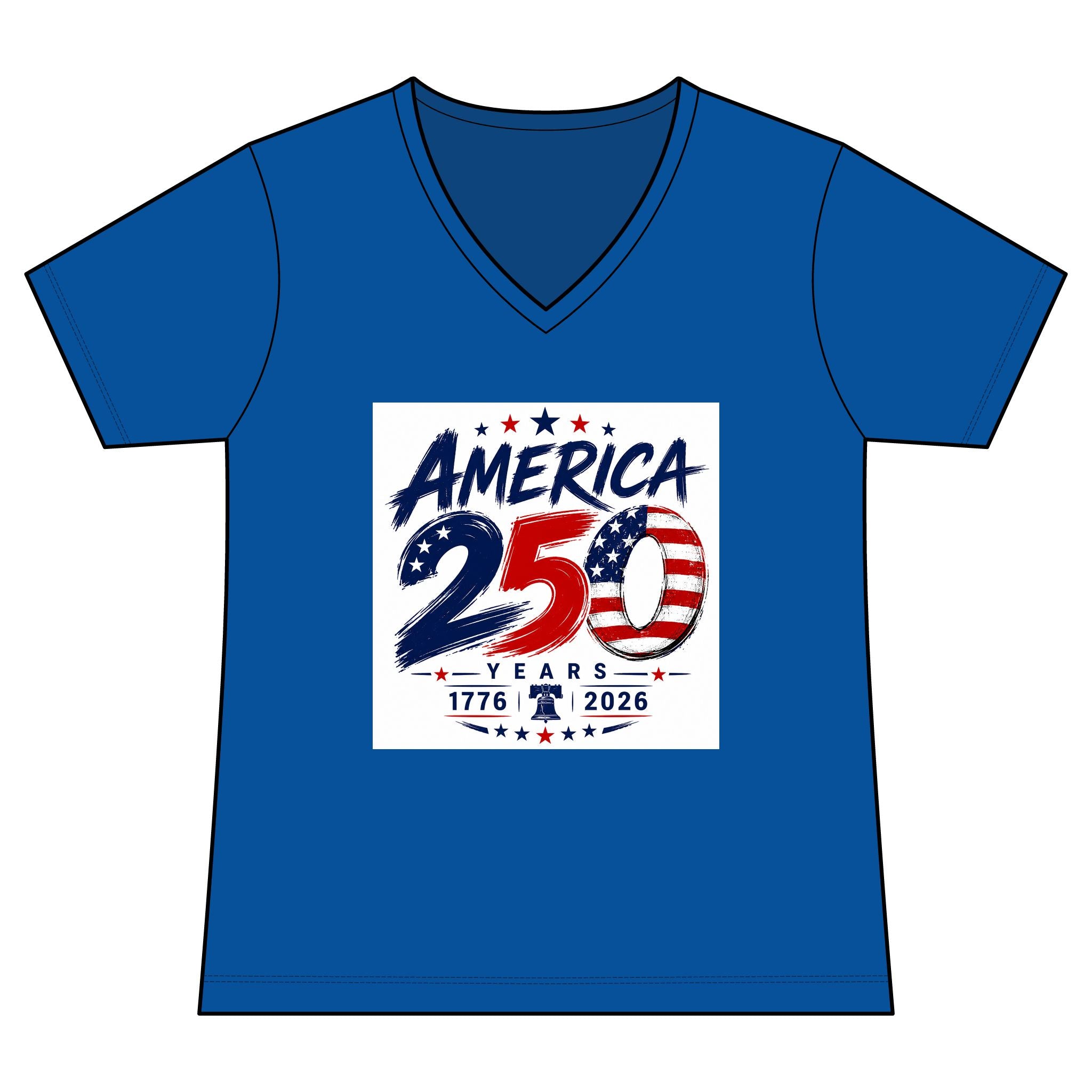 America 250th Anniversary V-Neck Tee