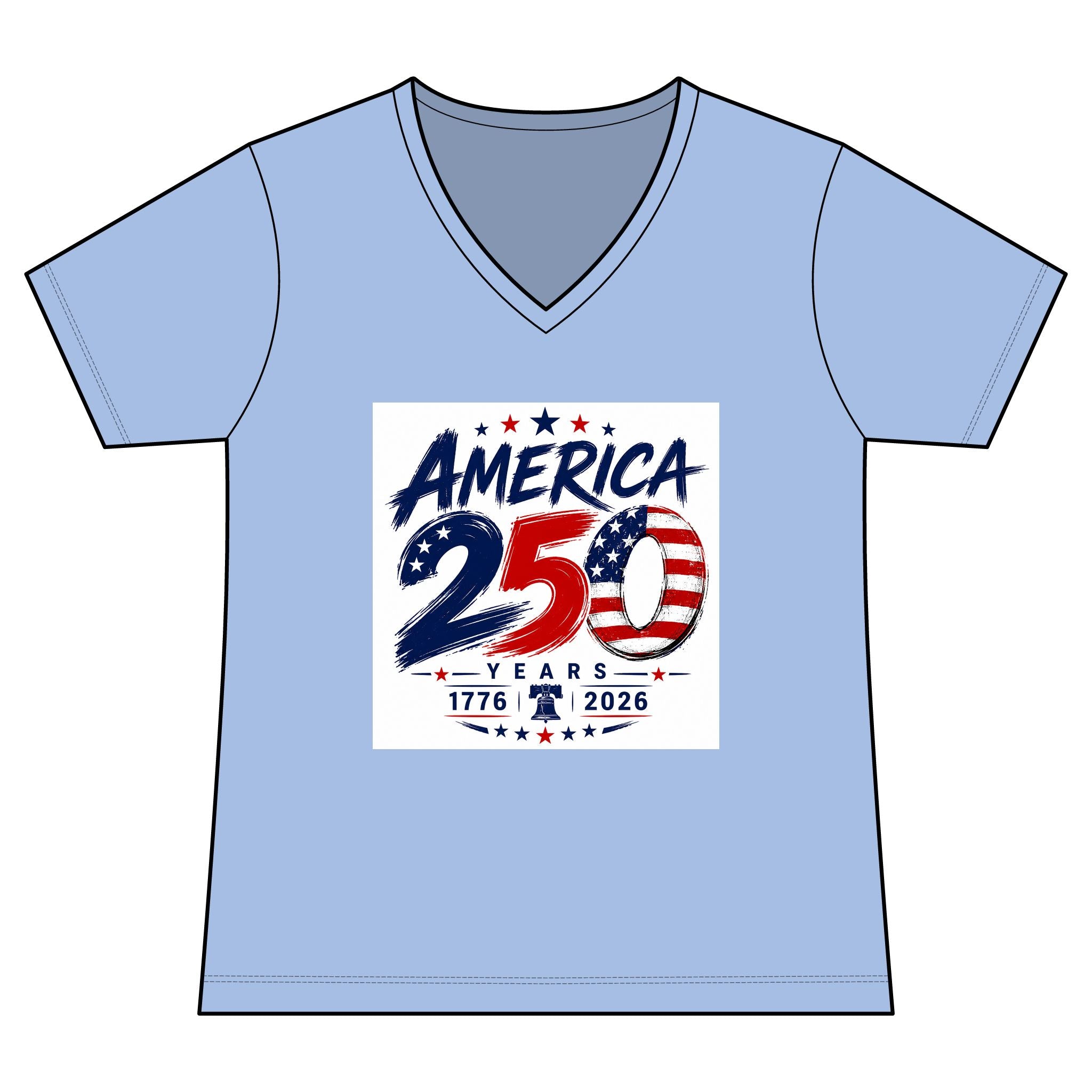 America 250th Anniversary V-Neck Tee