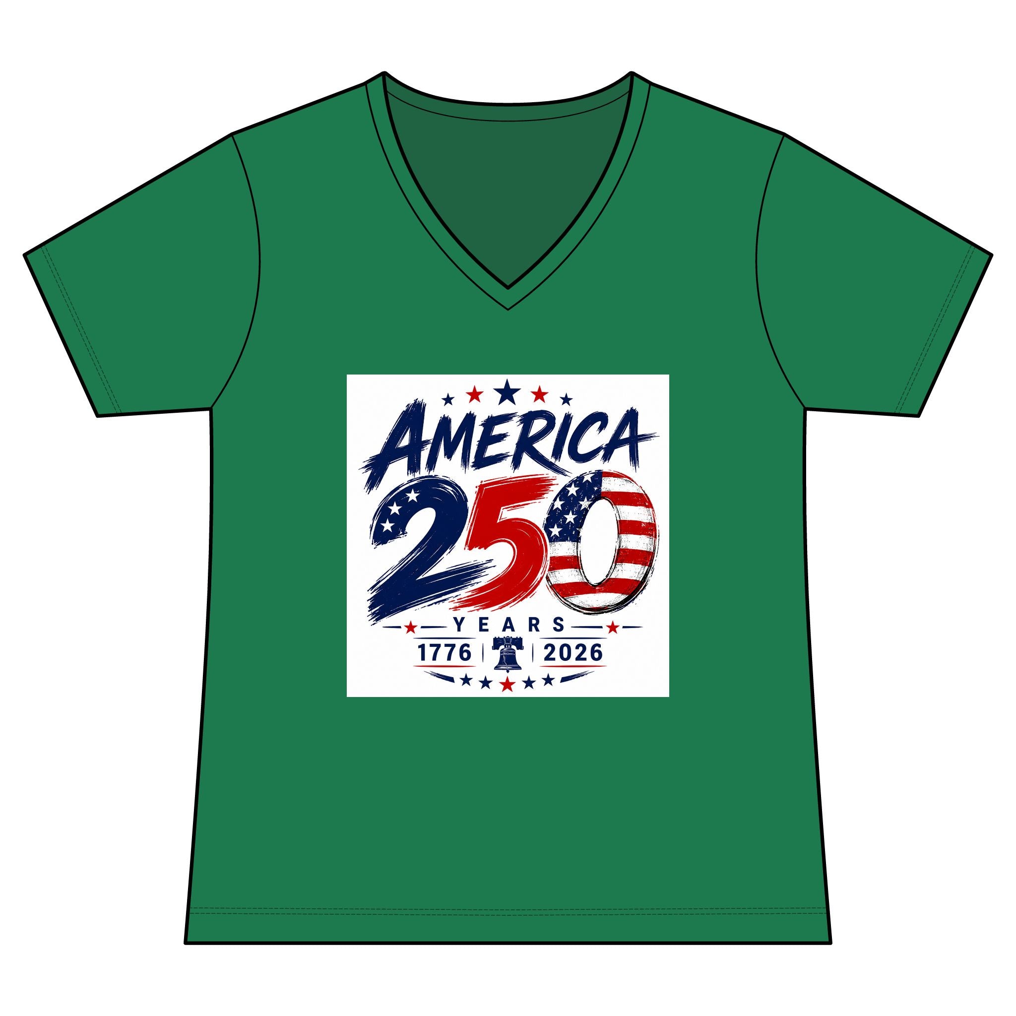 America 250th Anniversary V-Neck Tee