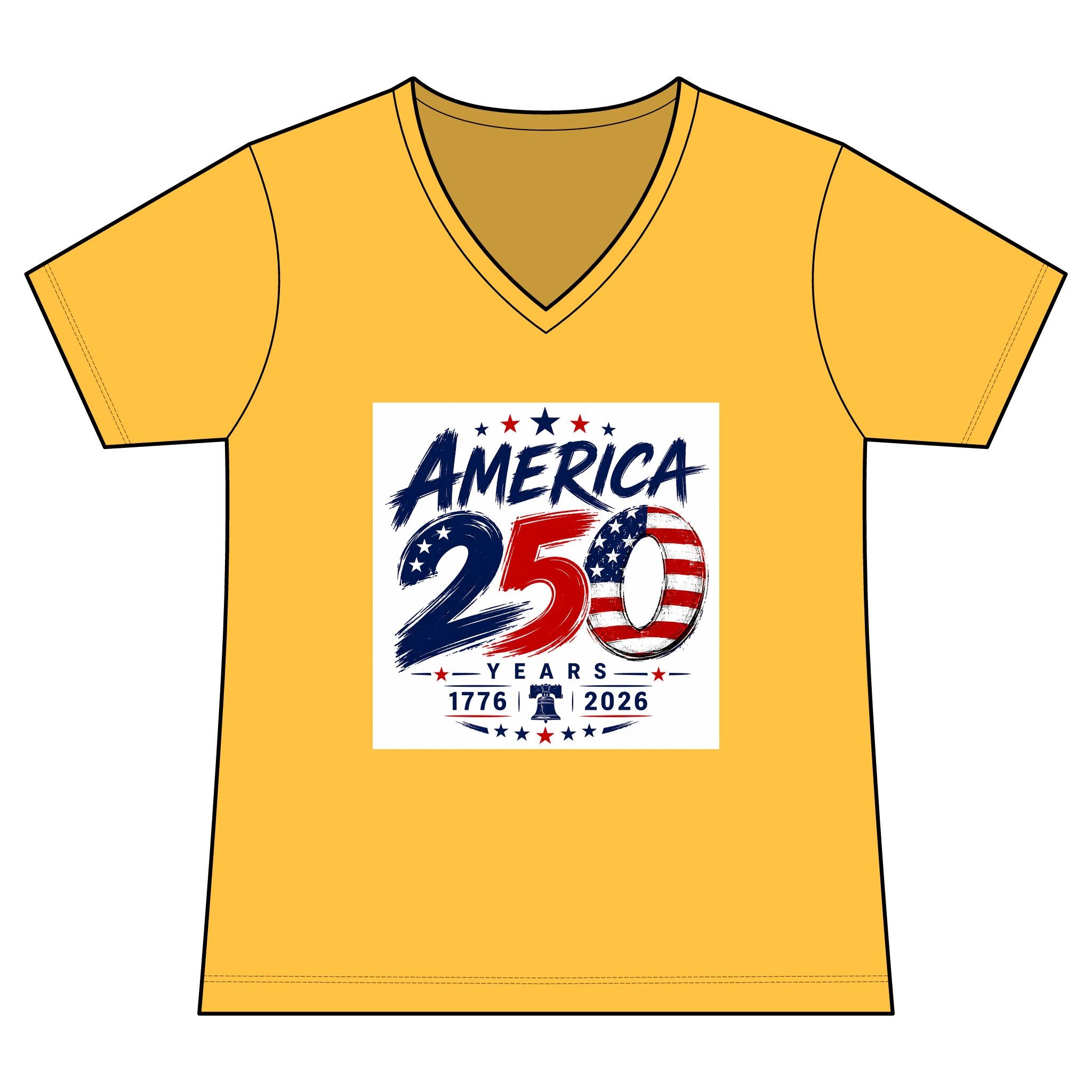 America 250th Anniversary V-Neck Tee