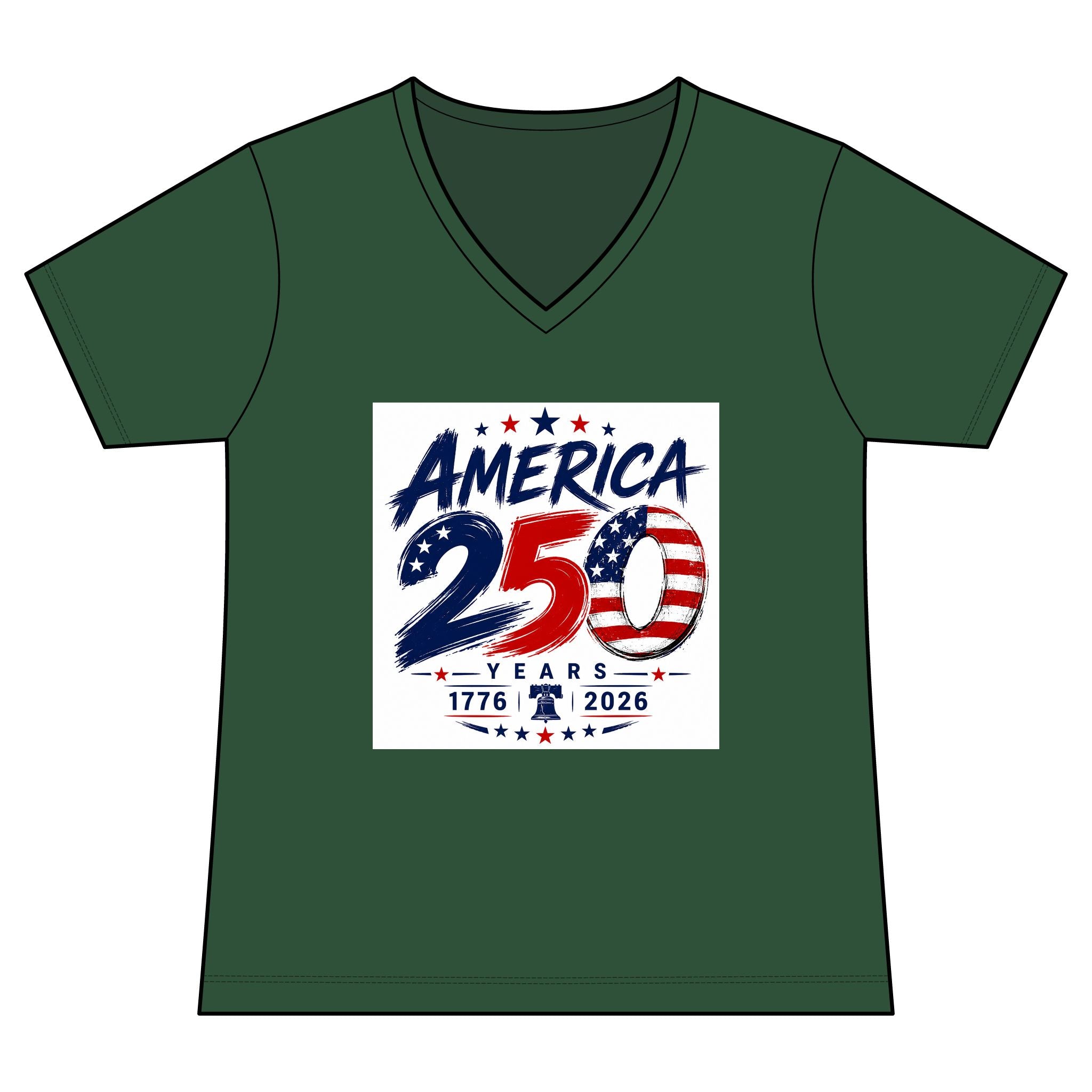 America 250th Anniversary V-Neck Tee