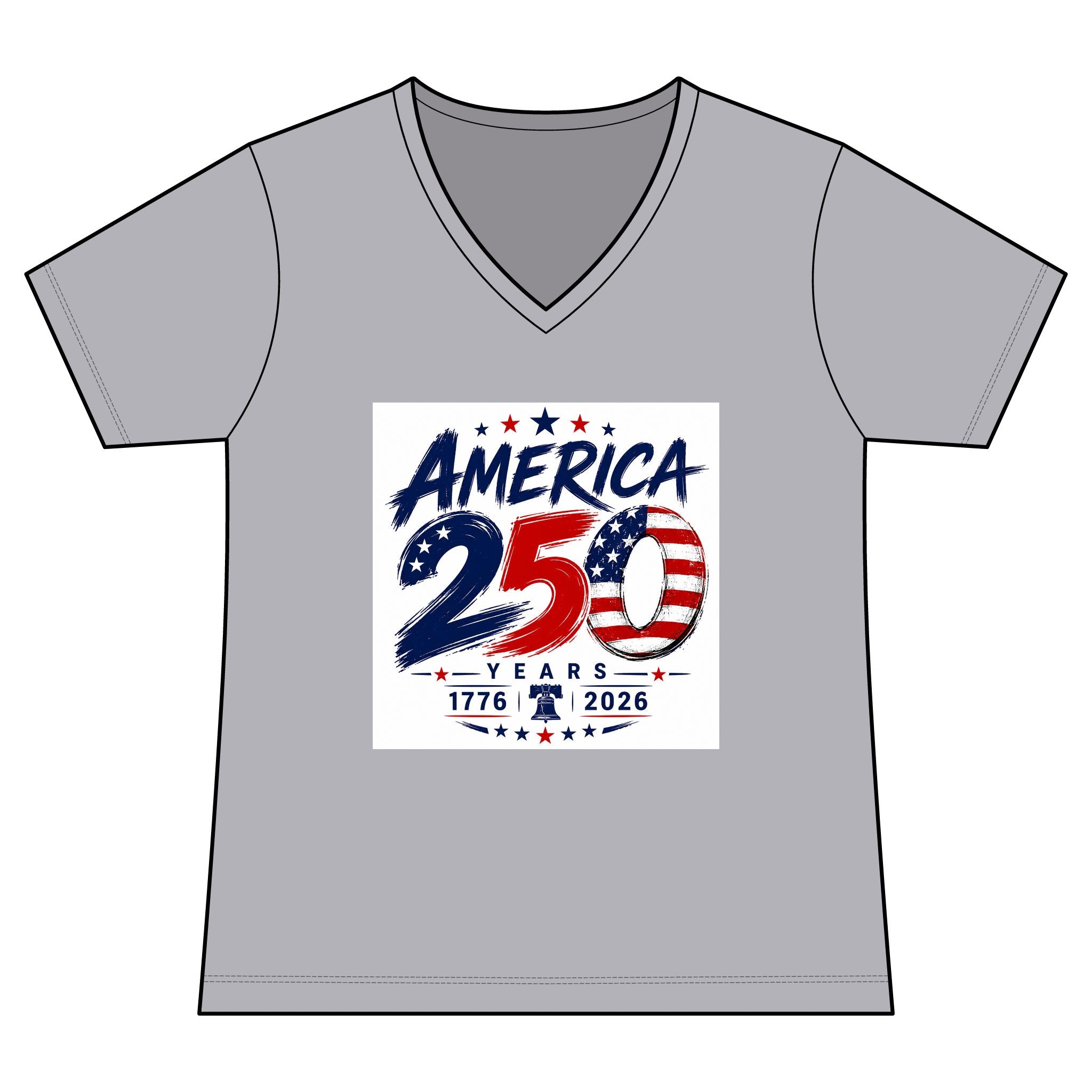 America 250th Anniversary V-Neck Tee