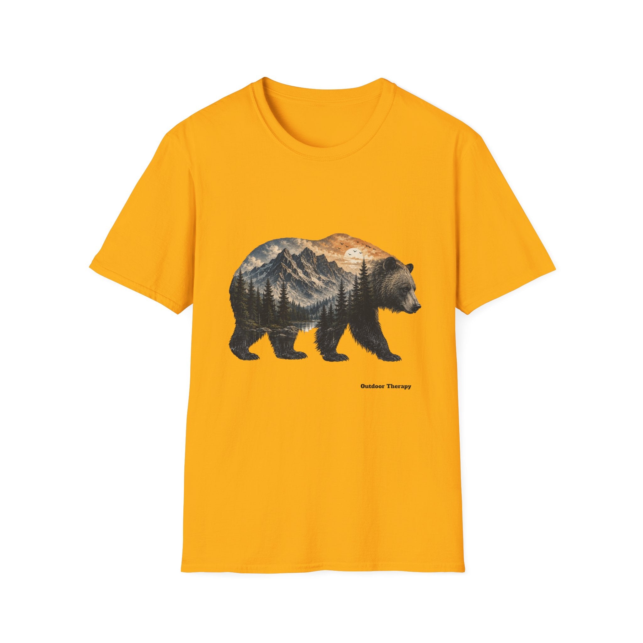 Bear Mountain Tee — Scenic Forest Bear Graphic T-Shirt