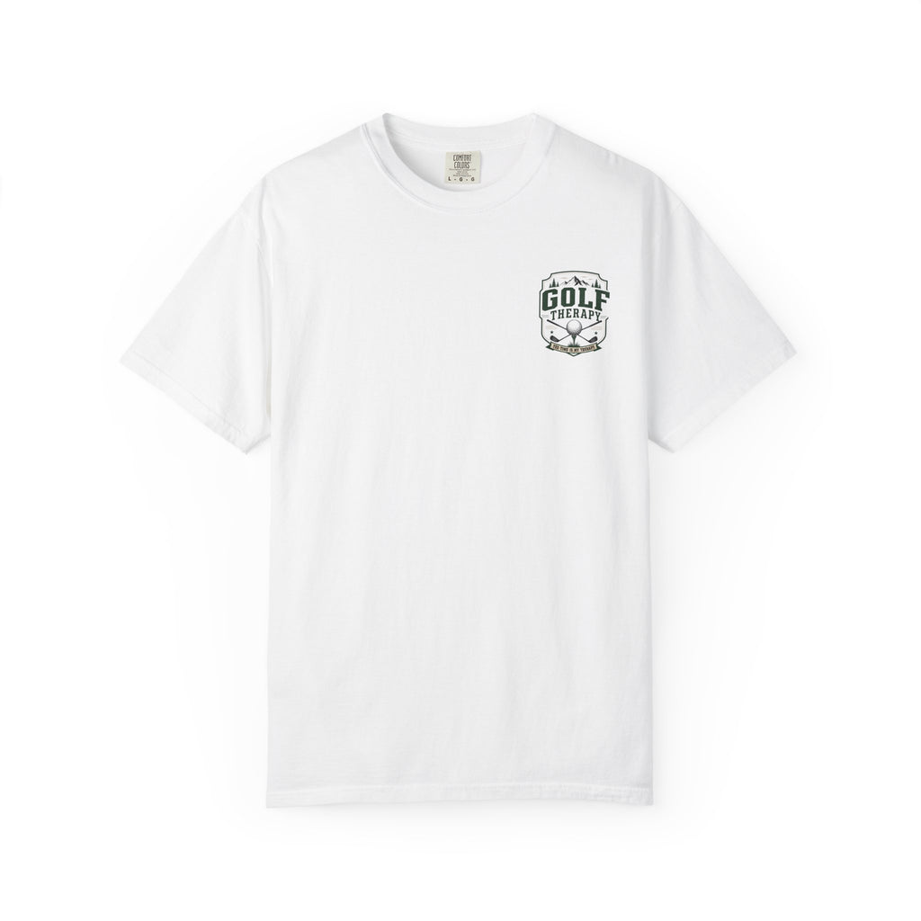 Golf Therapy T-shirt | Golf Ball Crest Tee