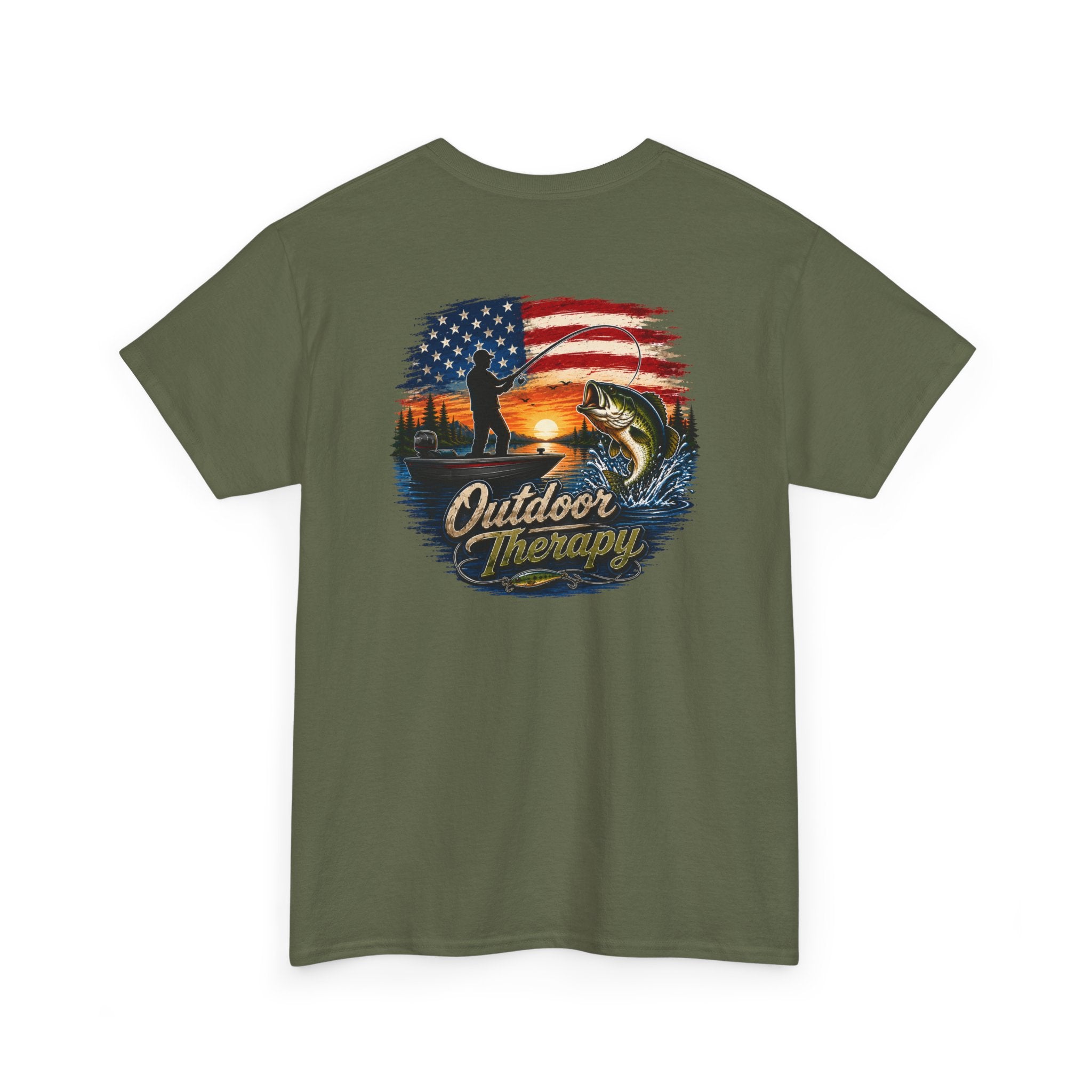 American Flag Fishing Tee