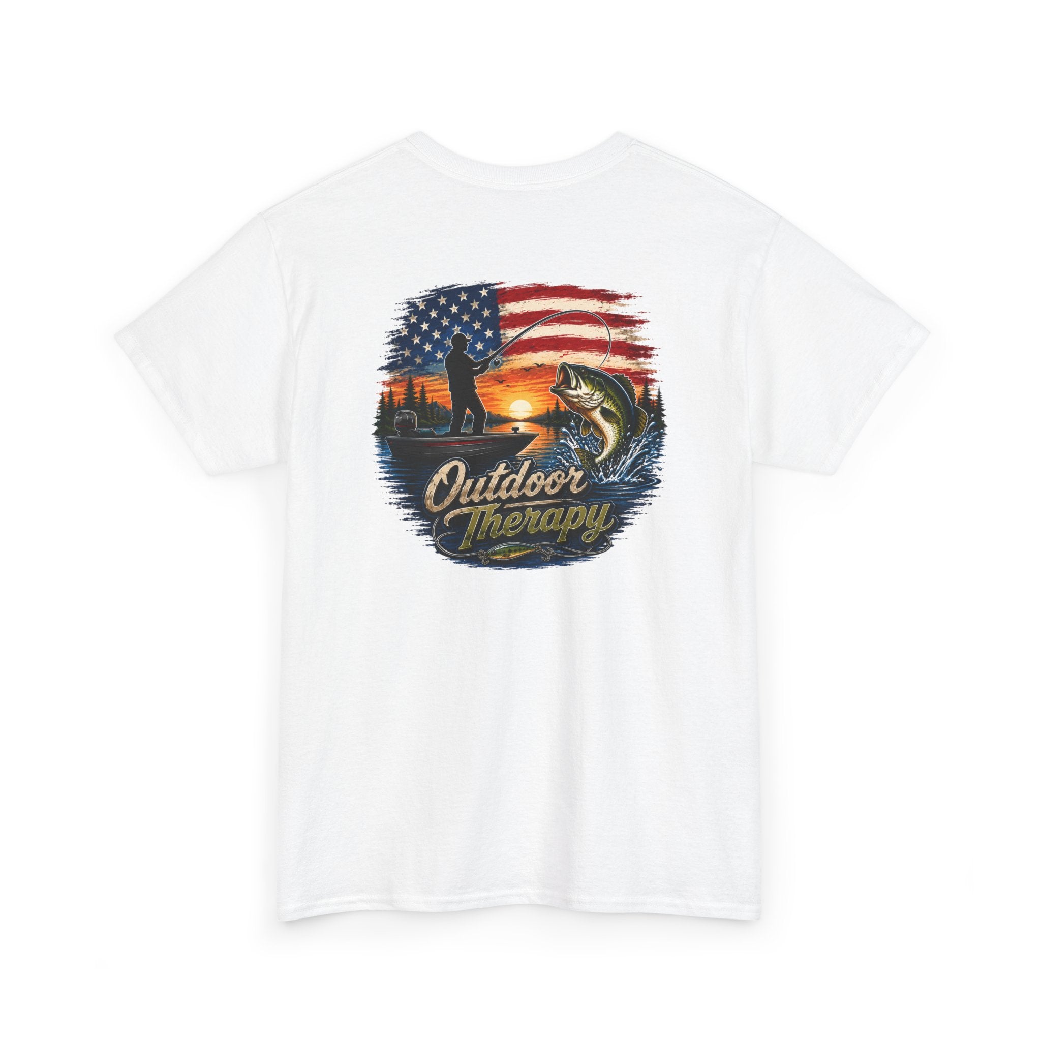 American Flag Fishing Tee
