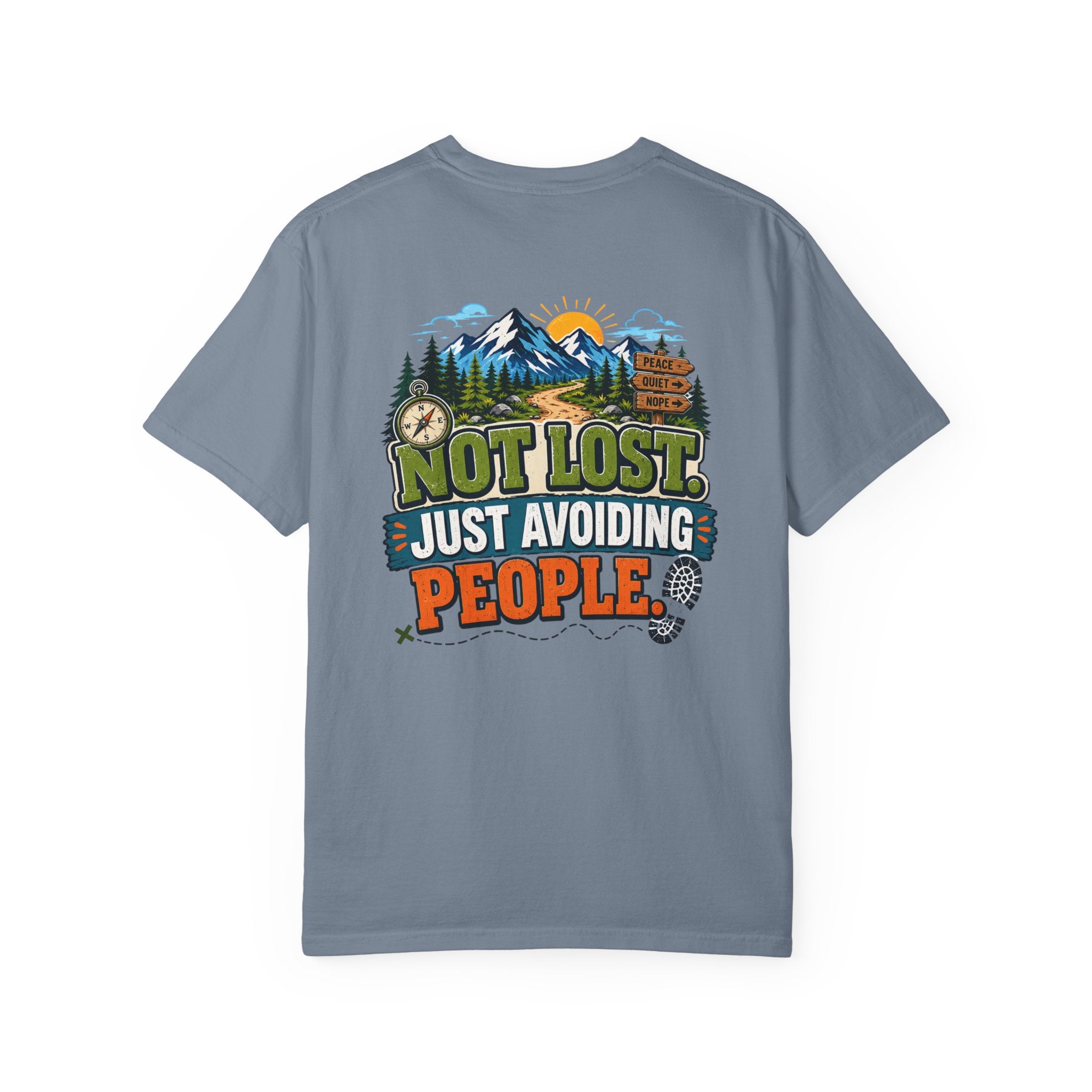 Not Lost Just Avoiding People T-Shirt — Outdoor Hiking Graphic Tee