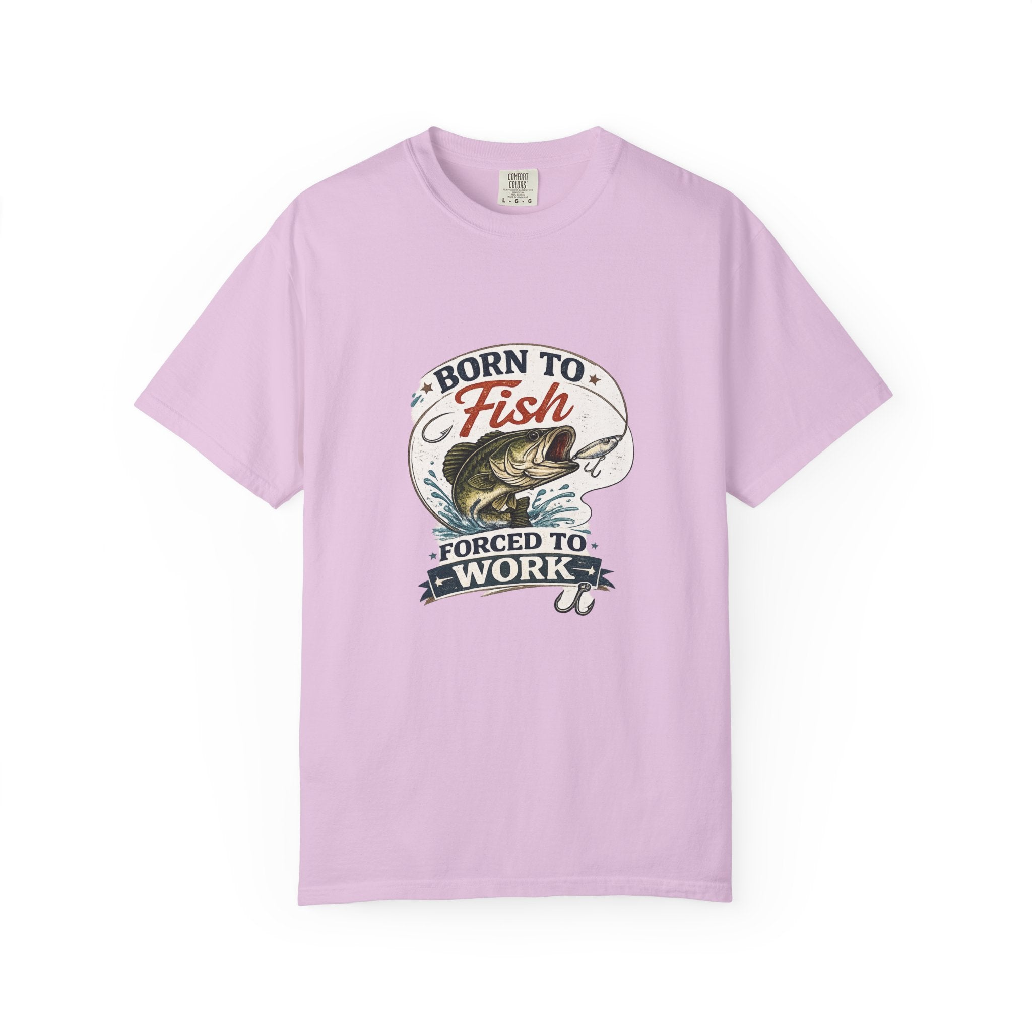 Born to Fish T-Shirt — Born to Fish, Forced to Work Graphic Fishing Tee