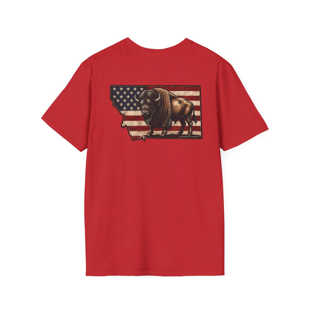 American Flag & Bison T-Shirt