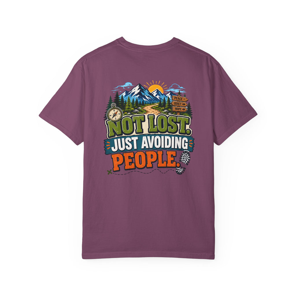 Not Lost Just Avoiding People T-Shirt — Outdoor Hiking Graphic Tee