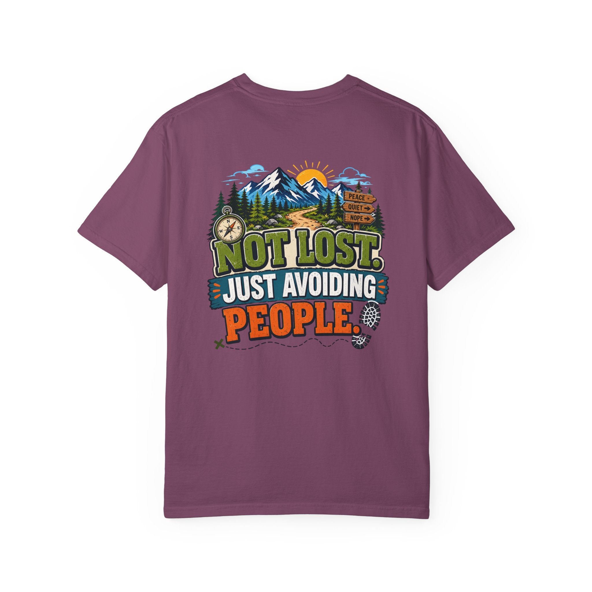 Not Lost Just Avoiding People T-Shirt — Outdoor Hiking Graphic Tee