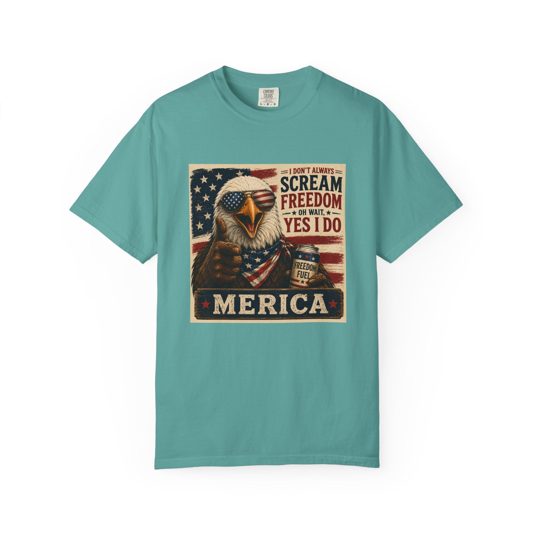 Patriotic 'Merica' Eagle T-Shirt — I Scream For Freedom Vintage American Flag Tee